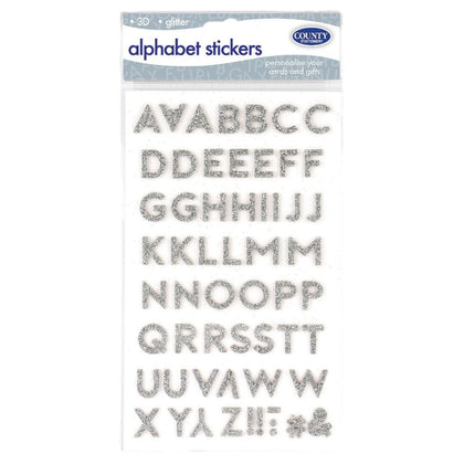 Silver Alphabet Stickers