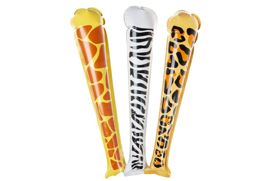 Pack of 48 Wild Animals Print Self-Inflating Bats