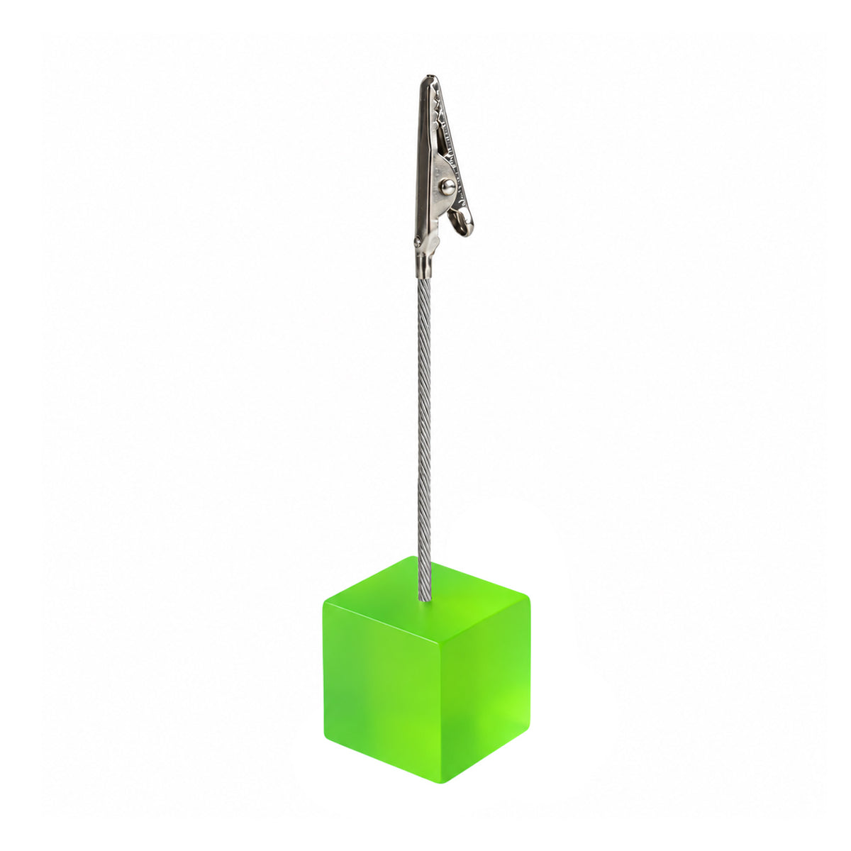Photo Holder Clip with Square Green Coloured Resin Base