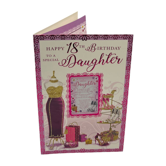 Age 18th Birthday To Special Daughter Keepsake Treasures Greeting Card