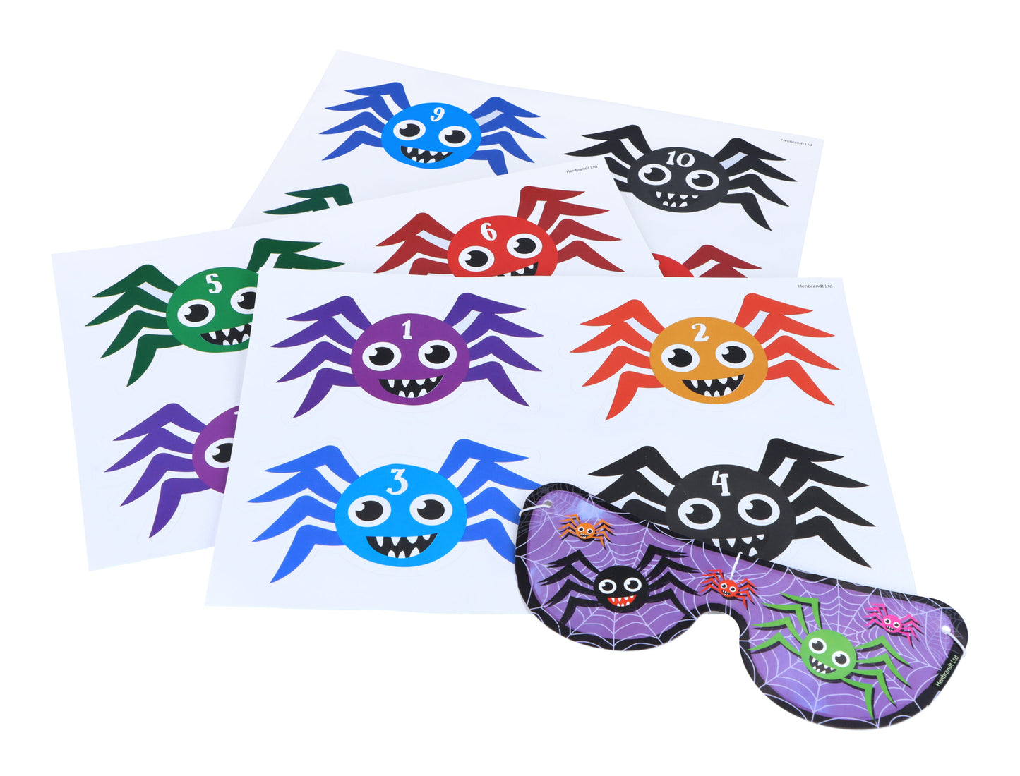14 Pieces Stick The Spider on the Web’ Halloween Party Game