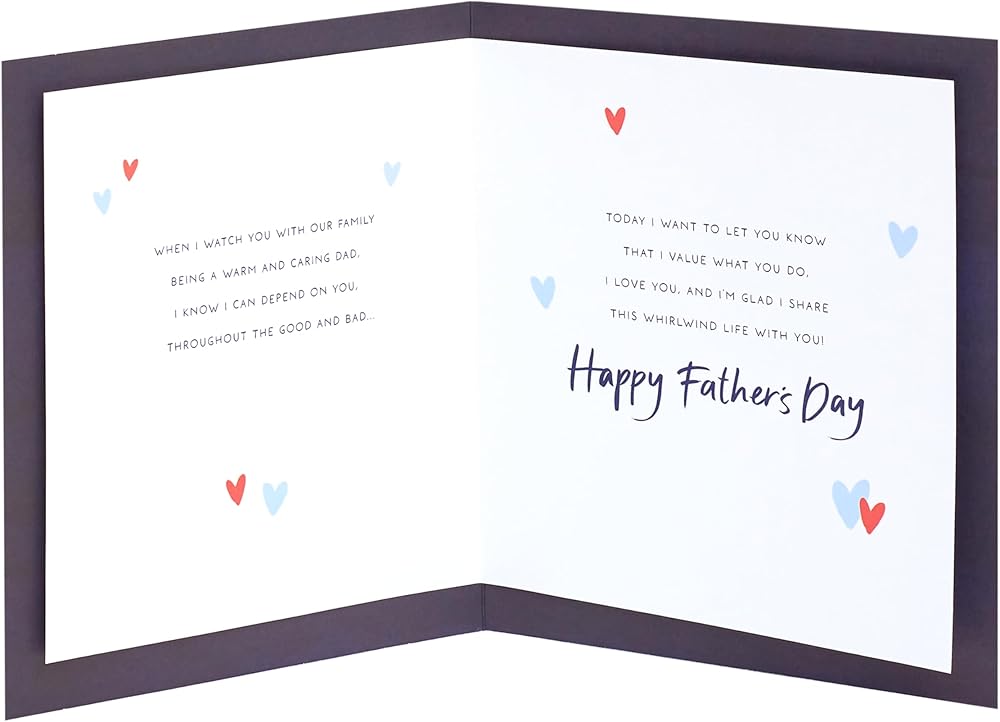 Hearts Design for Husband Father's Day Card