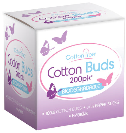 Pack of 200 Cotton Buds With Paper Stick