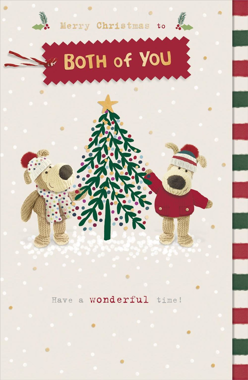 Boofles Standing Next To Xmas Tree Both Of You Christmas Card