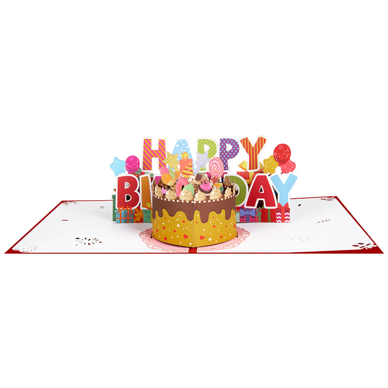 Sweet Celebration 3D Cake Pop Up Birthday Card