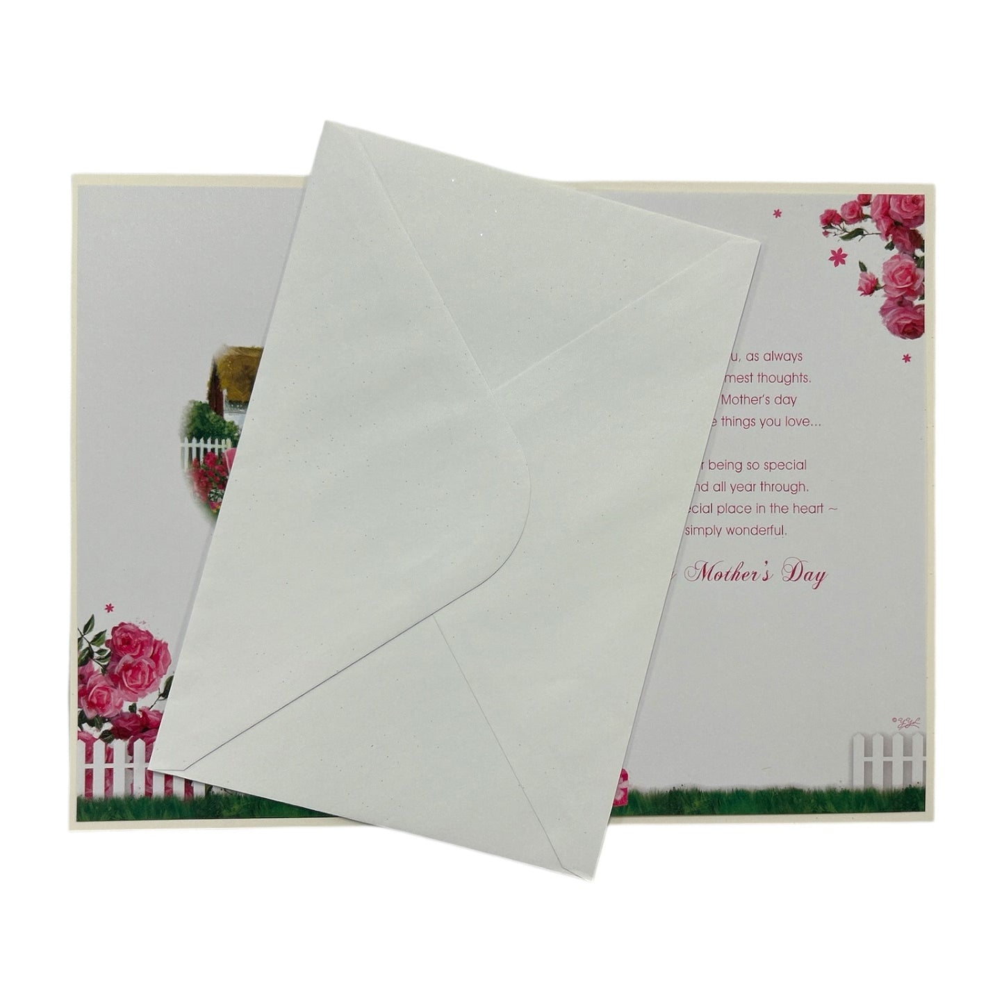 To A Special Mother Beautiful House and Pink Flowers Design Mother's Day Card