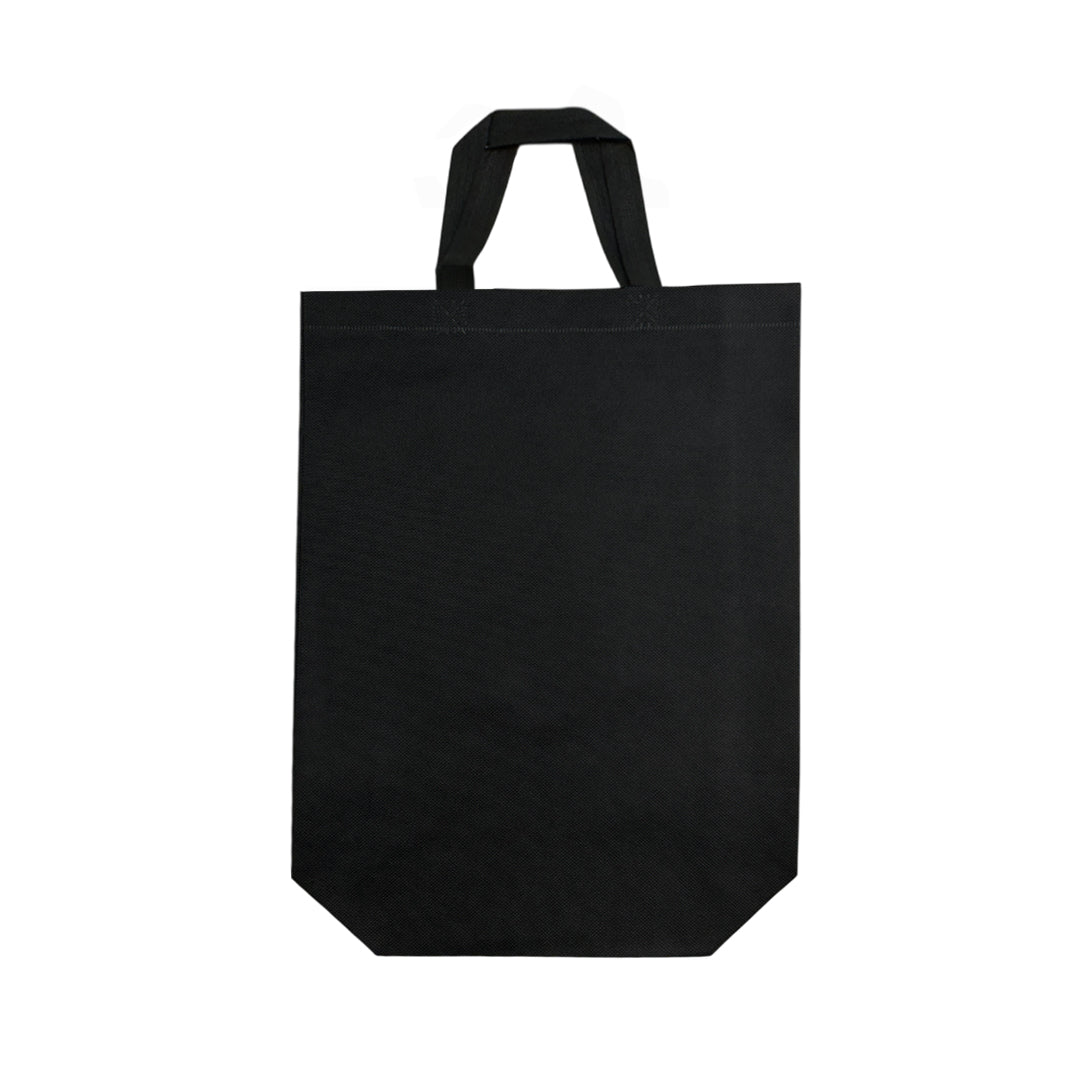 Pack of 100 Black Coloured 25x35x10cm Non-Woven Bags with Handle