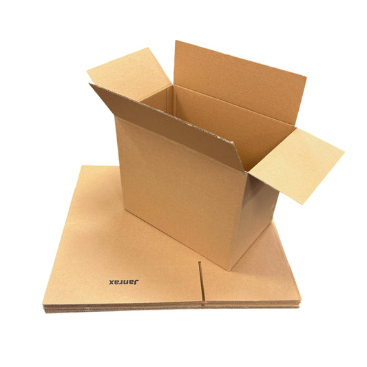 Pack of 10 Cardboard Packing Boxes 41x26x34cm — 3mm Corrugated Flute