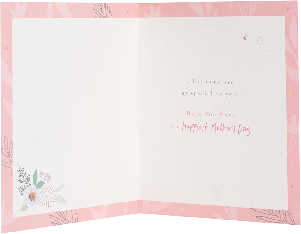 Disney Winnie the Pooh Bouquet of Flowers Design Mother's Day Card