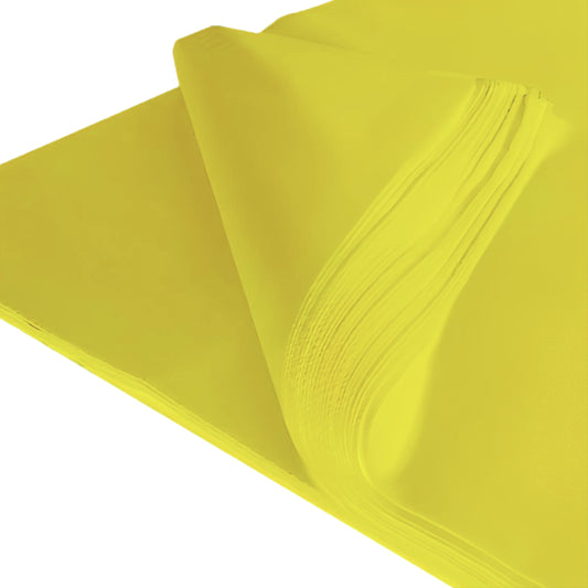 Yellow Tissue Paper 500 x 750mm 480 Sheets Per Ream - Ideal for Gift Wrapping and Flourists