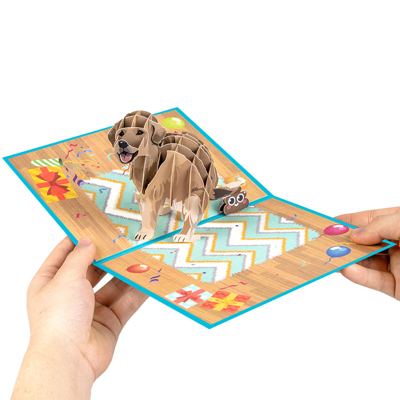 Paws & Punchlines Funny Pop Up Birthday Card