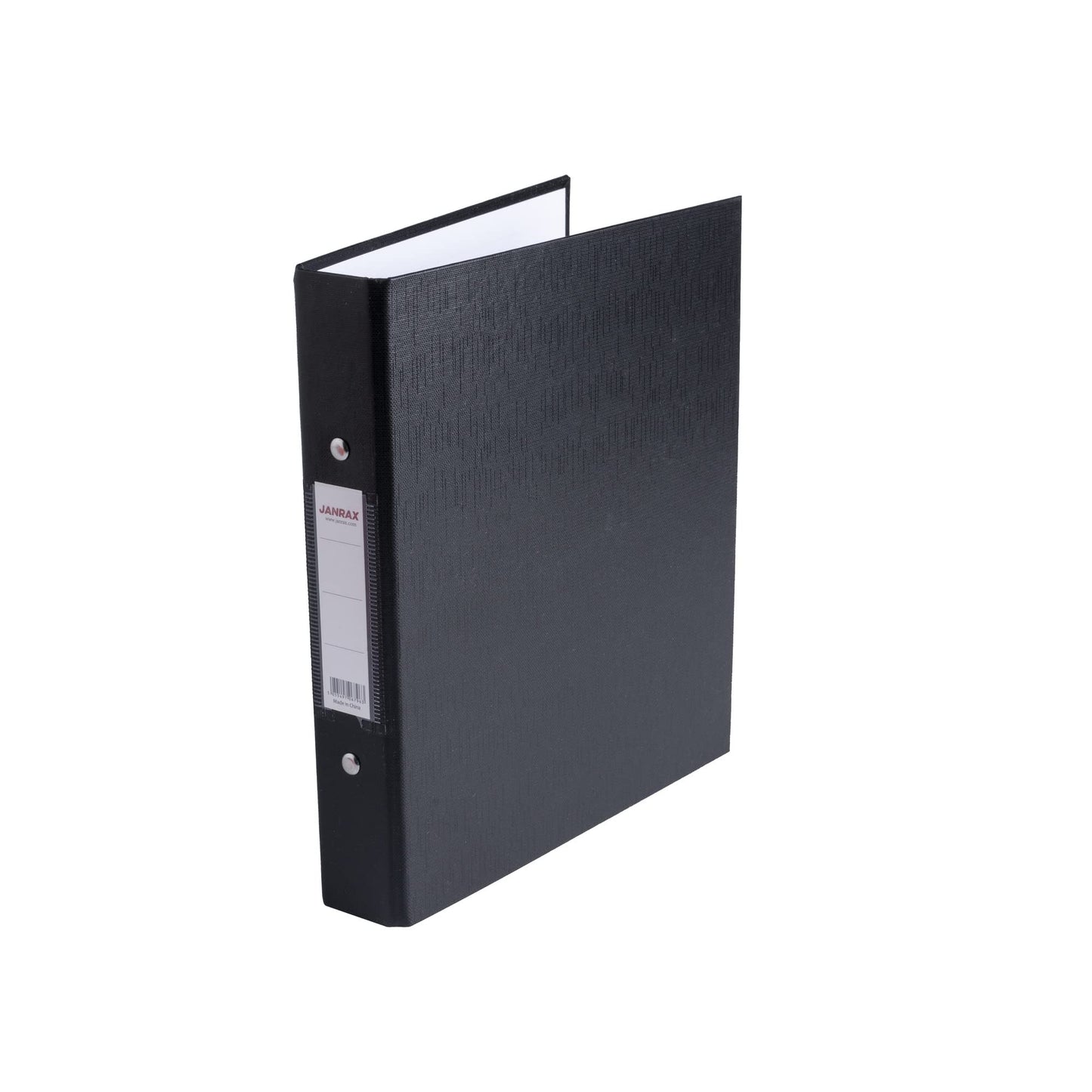 Pack of 10 A5 Black Paper Over Board Ring Binders by Janrax