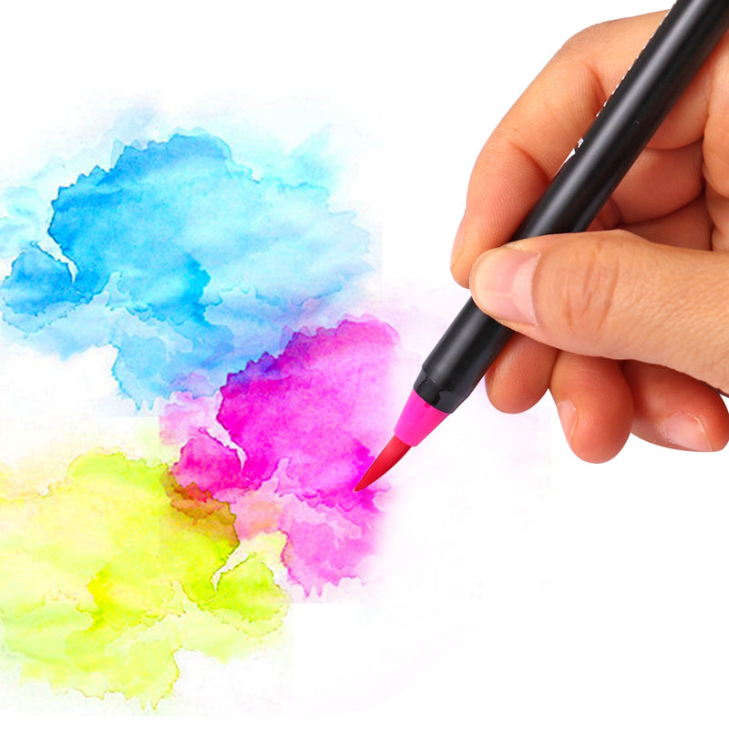 Pack of 24 Watercolour Assorted Colour Brush Pens