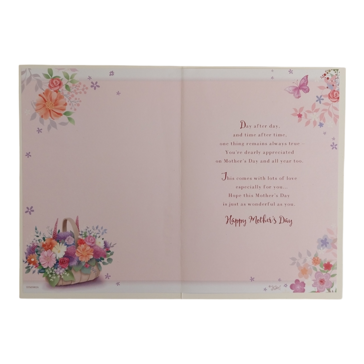 To My Wife Pastel Flowers Wallet Design Mother's Day Card