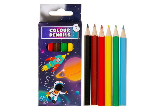 12 Pack of 6 Pieces Space Colored Pencils 9cm