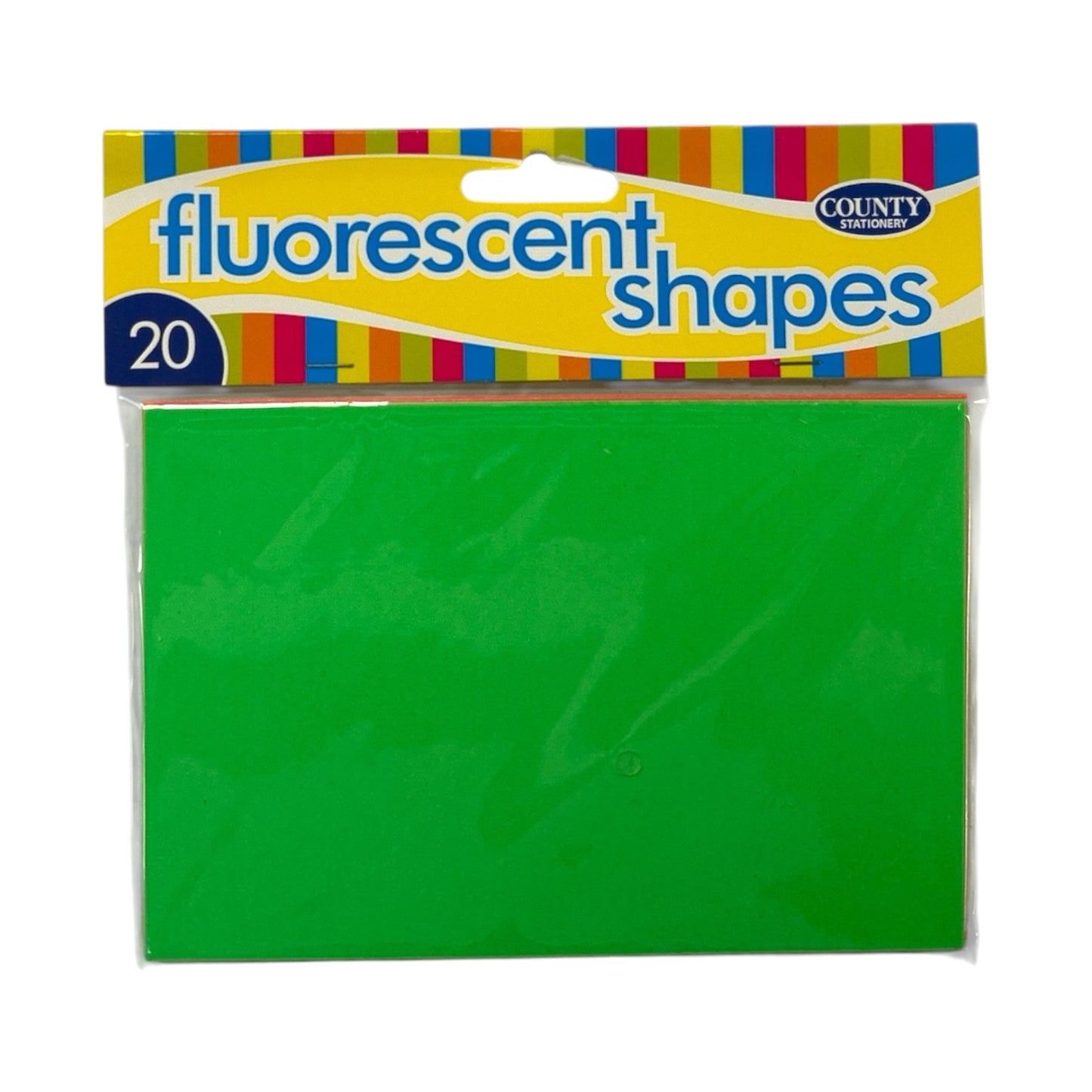 Pack of 200 Fluorescent Paper Blocks Shapes 102x152mm