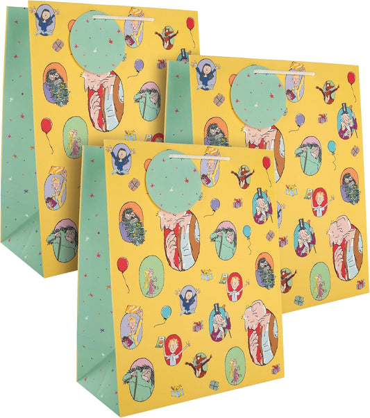 Roald Dahl & Quentin Blake Characters Birthday Gift Bag Multipack of 3