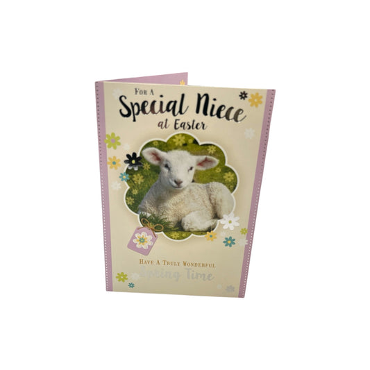To A Special Niece Cute Lamb Design Easter Card