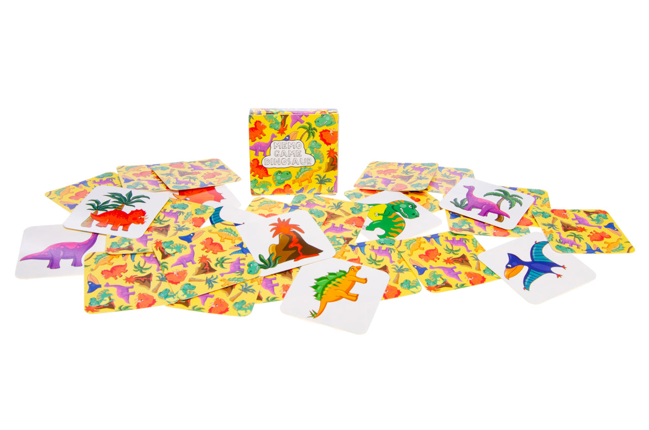 Pack of 12 Dinosaur Mini Memory Games 28 Cards