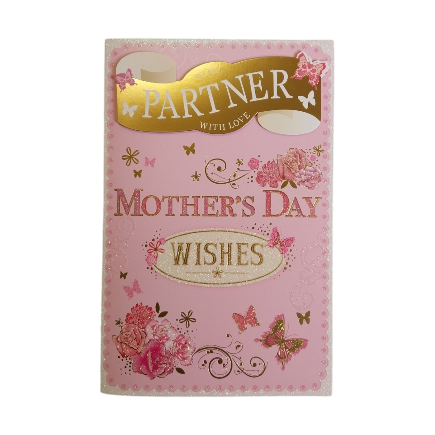 To My Partner Butterflies and Flowers Design Mother's Day Boxed Card