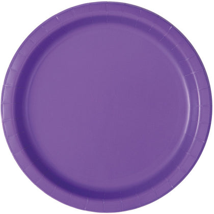 Pack of 16 Neon Purple Solid Round 9