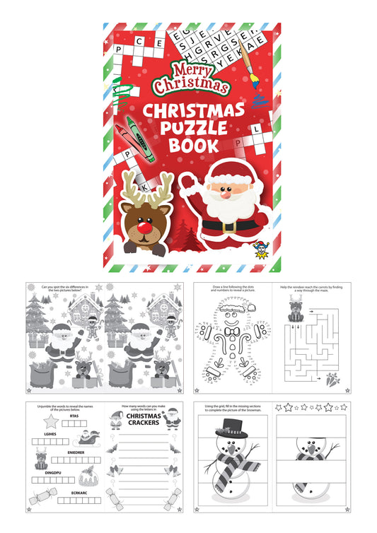 Pack of 6 Mini Christmas Puzzle Books