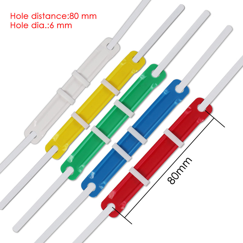 Pack of 50 Assorted Colour Paper Fasteners