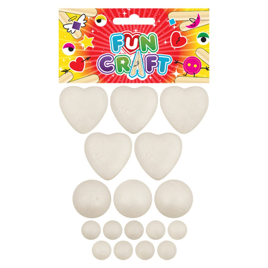 Pack of 12 Assorted Shapes Foam Craft