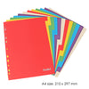 A4 12 Part Coloured Card Index Filing Dividers