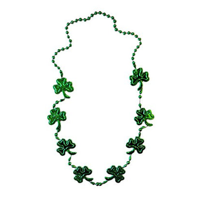 St Patricks Day Celebration Beaded Green Necklace Girls Party Accessory