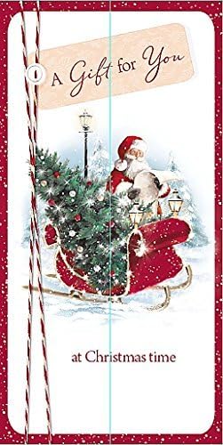 6 x Christmas Card and Money Wallet A Gift for You