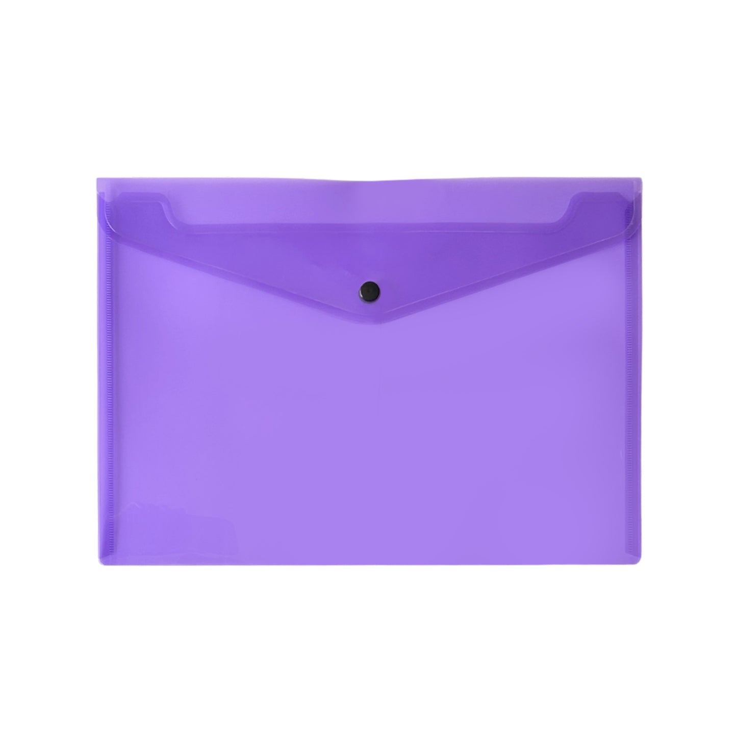 Pack of 12 A4 Purple Plastic Document Wallets by Janrax