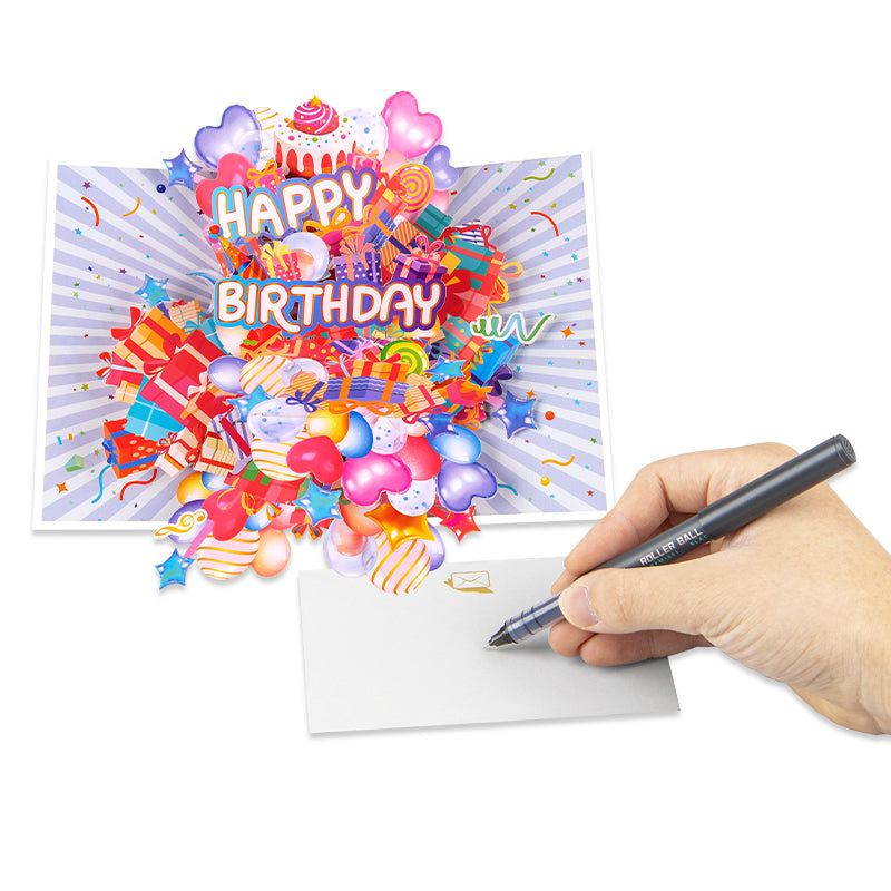 Balloons & Bliss 3D Pop Up Birthday Card