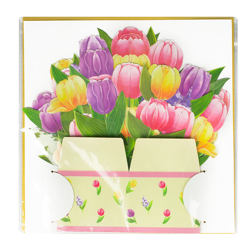 Bloom Box Tulip Delight 3D Pop Up Greeting Card