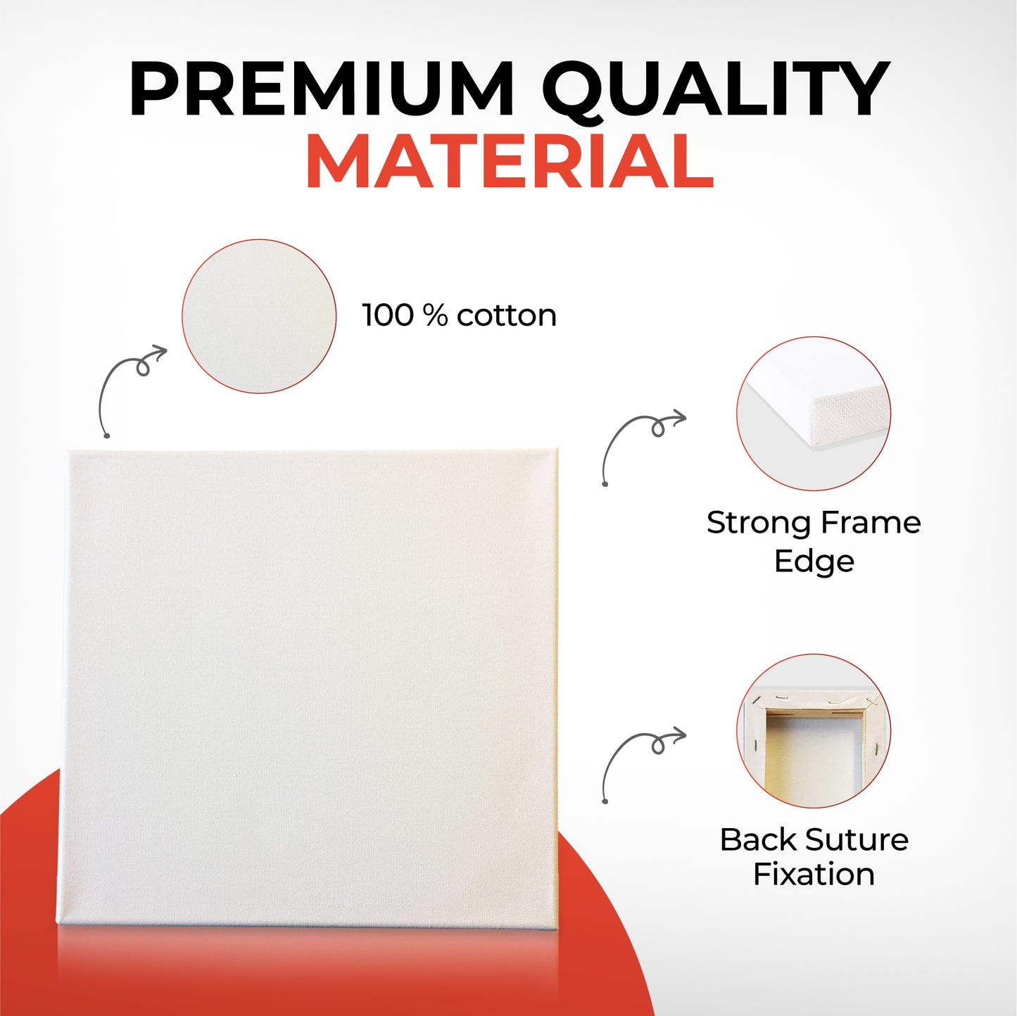 Stretched Mini Canvas Wooden Frame 280gsm 20x30cm