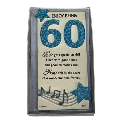 60th Birthday Timeless Words Plaque