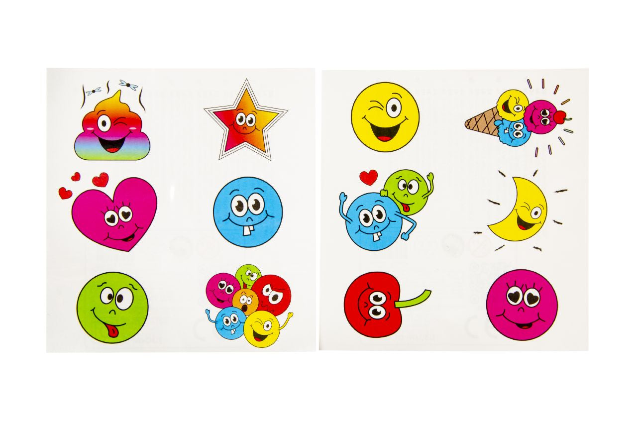 6 Pieces Emotion Faces Tattoos