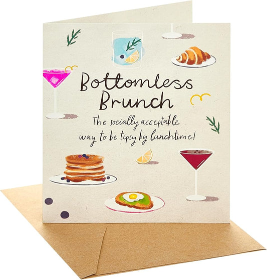 Bottomless Brunch Design Blank Greeting Card for All Occasions