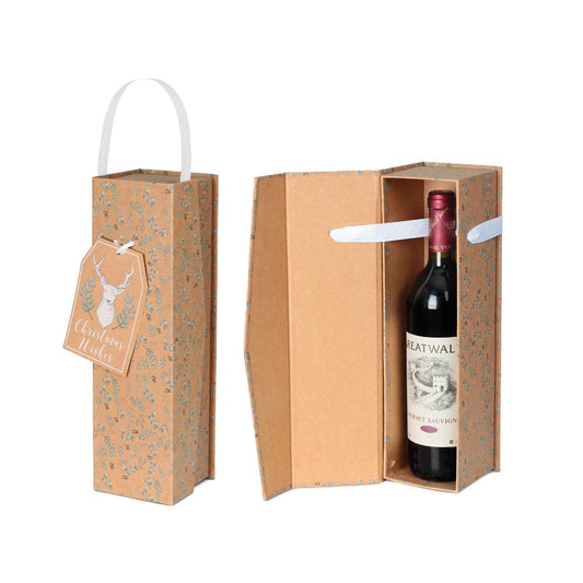 Christmas Woodland Wonder Design Bottle Box
