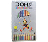 Pack of 12 Doms Colour Pencils in Flat Tin
