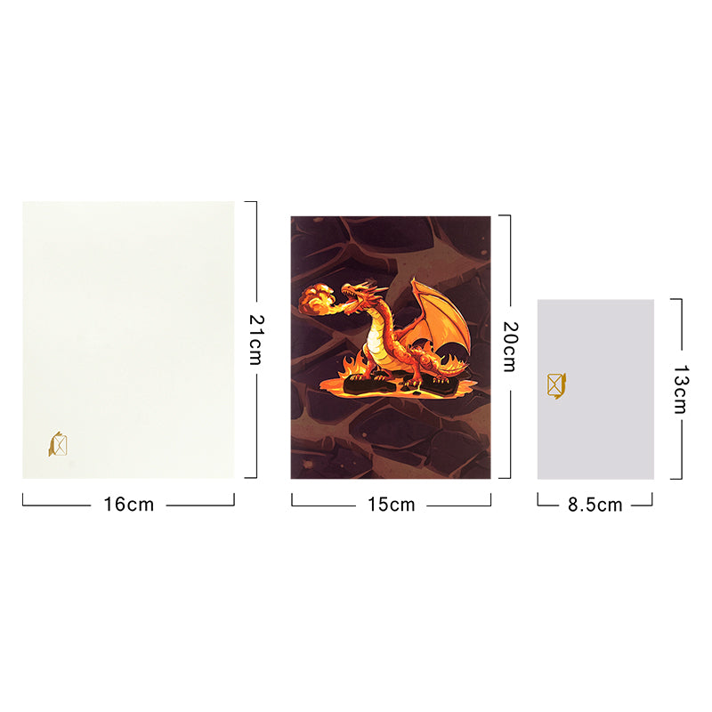 Rock Cracked Fire Breathing Dragon 3D Pop Up Greeting Card - Birthday Father's Valentine