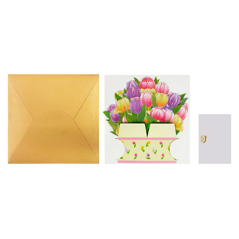 Bloom Box Tulip Delight 3D Pop Up Greeting Card