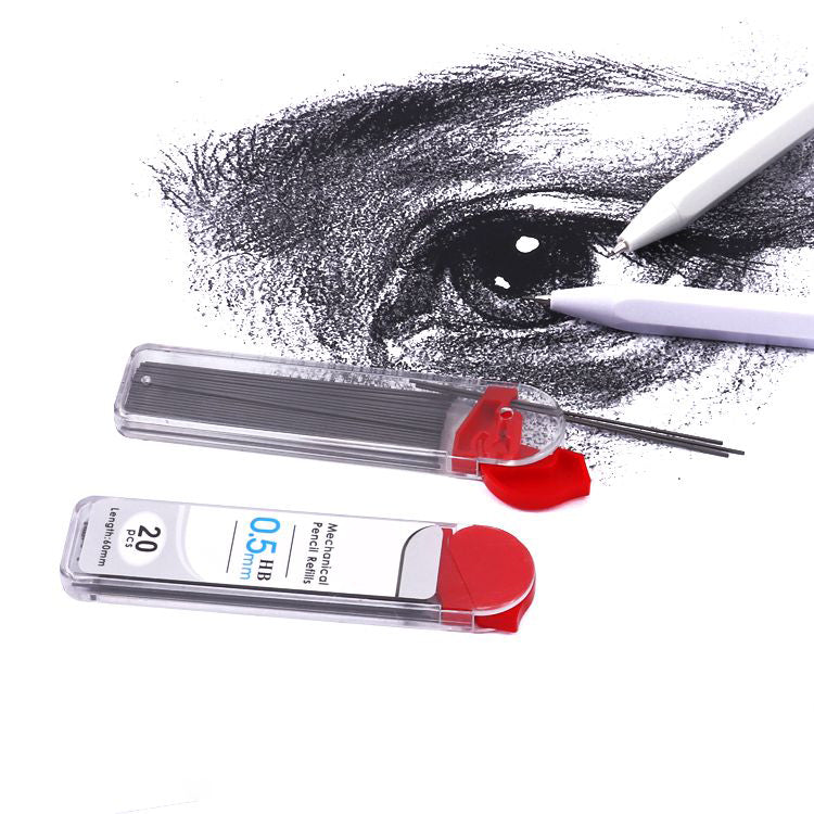 8 Sets of 0.5mm Mechanical Pencil and HB Lead Refills – Hexagonal Grip, Smooth & Precise Writing, Random Colour