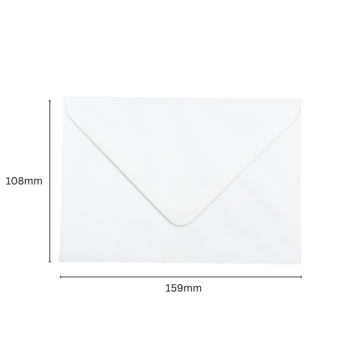 Pack of 50 White 100gsm 108x159mm Gummed Envelopes