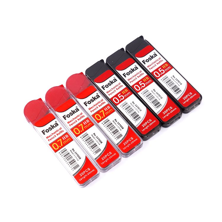 12 Tubes of 0.5mm Mechanical Pencil HB Black Lead Refills