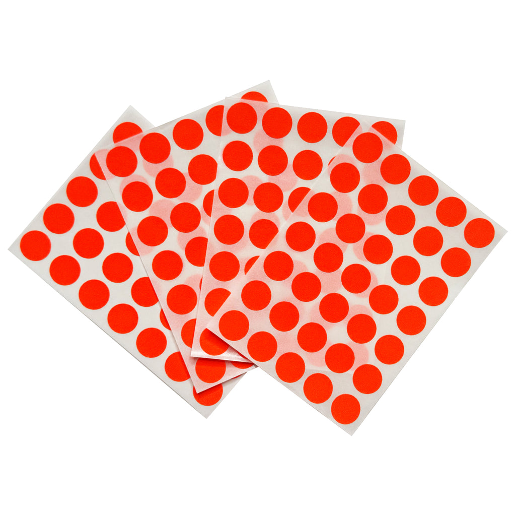 Red Perforated Sticker Pack of 140 Fluorescent Red 13mm Round Labels - Stickers– Choice Wholesale
