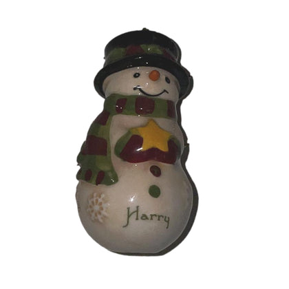 Personalised Snow man - christmas decoration - Gift ornament - Harry