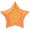 Orange Solid Star Foil Balloon 20"