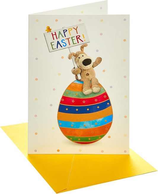 Boofle Sitting on Top Of An Egg Easter Card