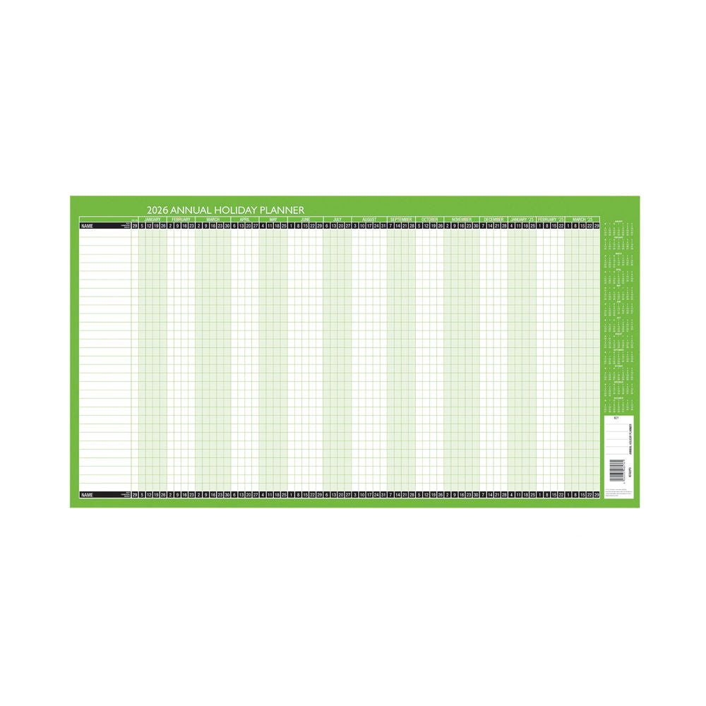 Janrax 2026 Holiday Unmounted Planner 754 x 410mm
